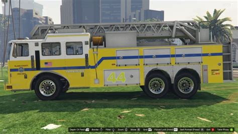 Blaine County Fire Ladder Truck Wip Livery In Game Shots