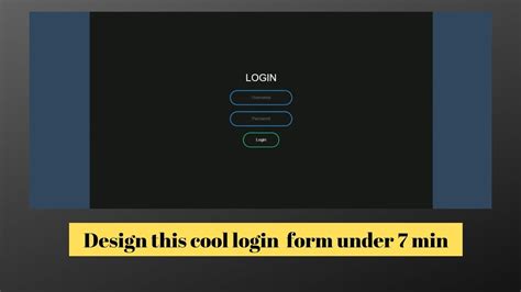 I Design This Cool Login Form With Html And Css Only Youtube