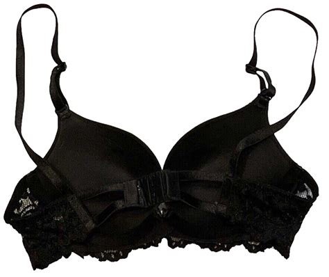 Smart And Sexy Bra Womens 32a Black Push Up Padded Signature Lace Style