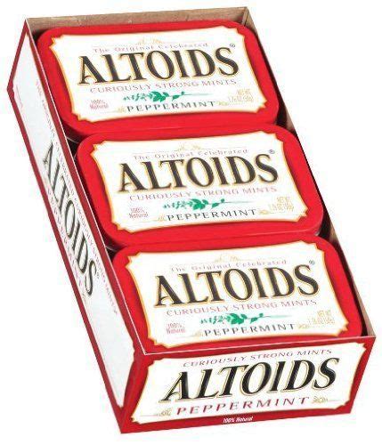 Altoids Classic Peppermint Breath Mints 176 Ounce Tin Pack Of 12