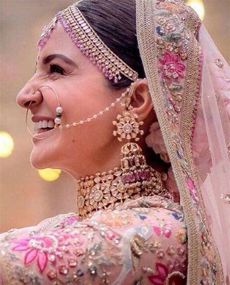 Bollywood Actress Anushka Sharma Marriage Pics Indian Bridal Outfits