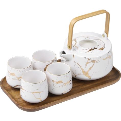 Stone Stripes Modern Tea Sea Set Tea Sets Modern Tea Pot Set Tea Set