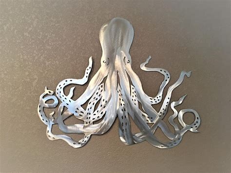 Octopus Metal Wall Art Tropical Beach Decor Ocean Life T For