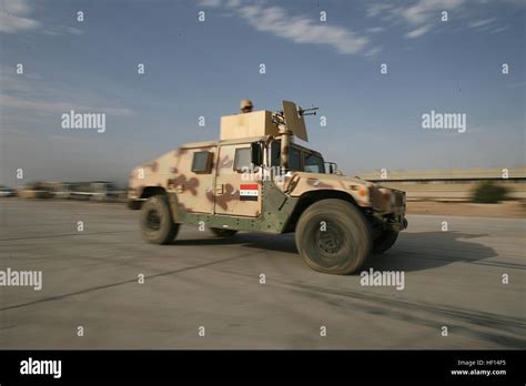 Iraqi Soldiers Drive On One Of Their New Armored Humvees The Iraqs