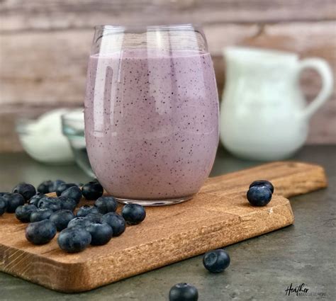 Basic Blueberry Protein Smoothie Heather Mangieri Nutrition