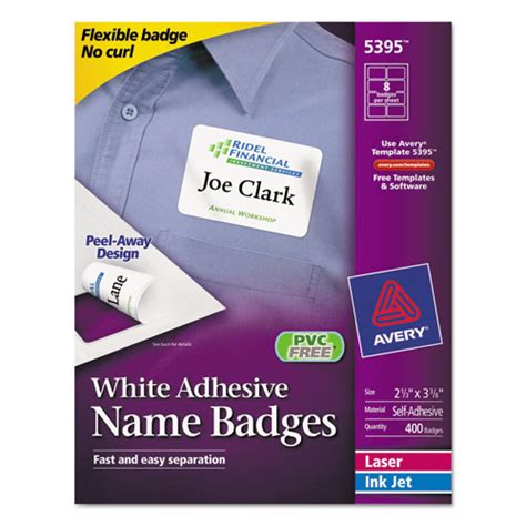 Bettymills Avery Removable Adhesive Name Badges Avery Ave5395