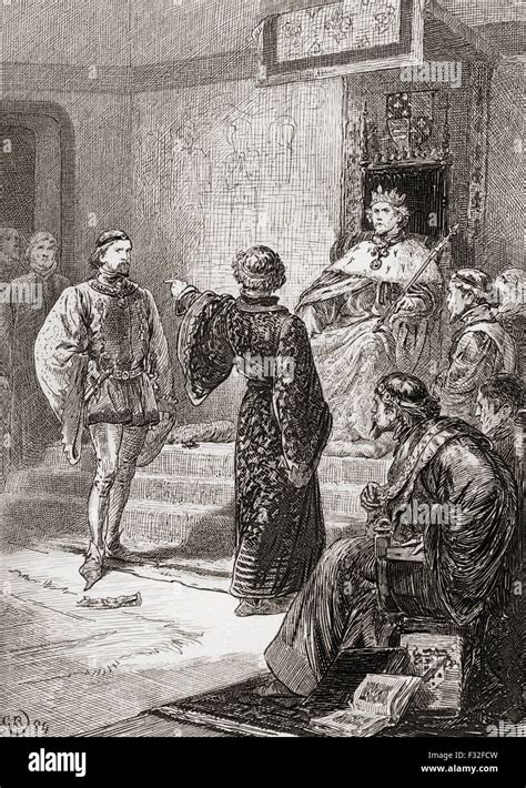 A Scene From William Shakespeares Play King Richard Ii Act 1 Scene