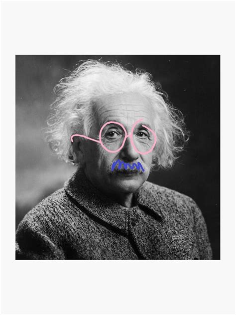 Albert Einstein With Glasses Sticker For Sale By Emmaflorine Redbubble