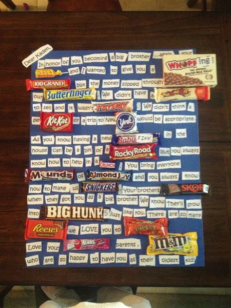 Maybe you would like to learn more about one of these? Big brother gift candy card | Gifts | Pinterest | Brother ...