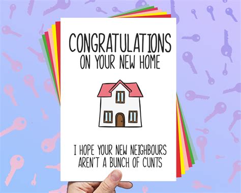 Congratulations On Your New Home I Hope Your New Neighbours Etsy Uk