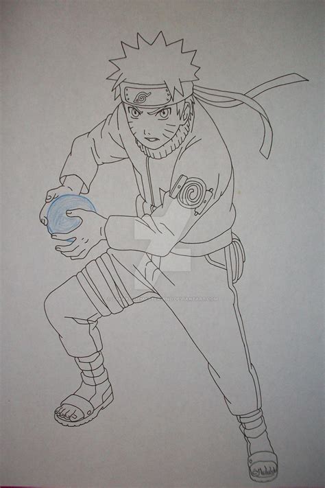 How To Draw Naruto Using Rasengan
