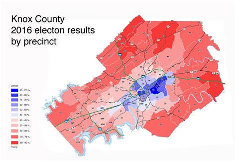 A Heat Map Of Knox Countys 2016 Election Results By Precinct Rknoxville