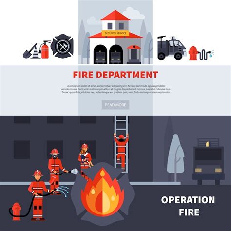 Free Vector Fire Department Banners