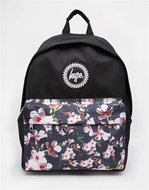 Hype Backpack With Floral Front Pocket At Hype Bags Stylish