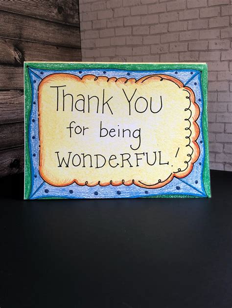 Thank You For Being Wonderful Card Frugal Doodler Cards Thank You