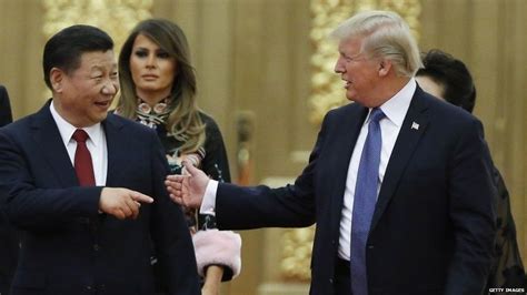 Trump China Visit Us Leader Strikes Warmer Tone With Xi Jinping Bbc News