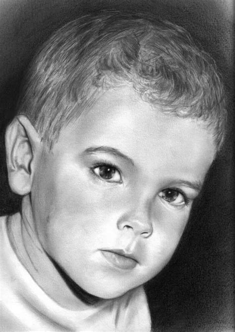 Secrets to drawing realistic faces. Little Child