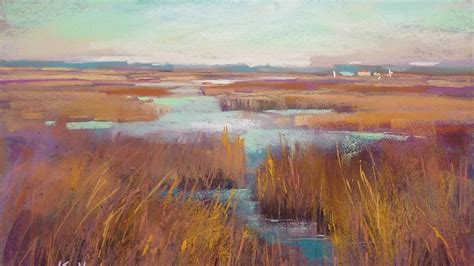 Pastel Painting Demo Of A Marsh Using Color Schemes Youtube