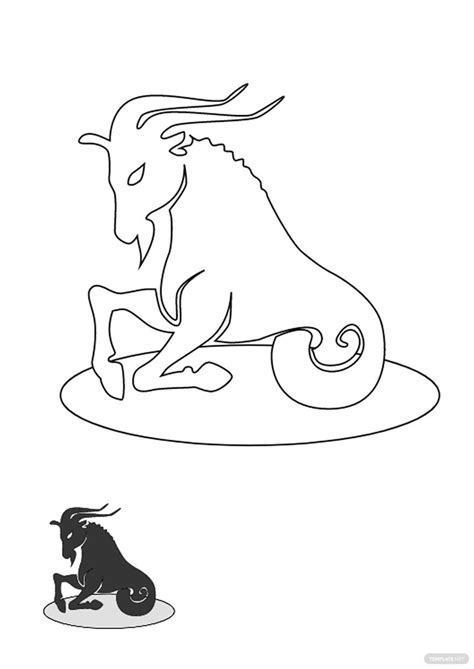 Capricorn Woman Coloring Page In Pdf Download