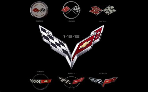 Video Find Evolution Of The Corvette Crossed Flags Emblem Over 60