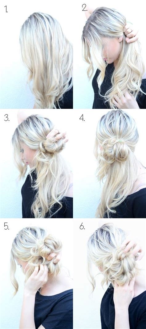 Messy Side Bun Easy Updo Hairstyles Hair Styles Updo Hairstyles