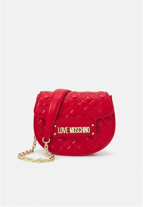 Love Moschino Quilted Bag Across Body Bag Rosso Red Uk