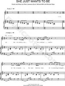 Rem She Just Wants To Be Sheet Music In C Major Download And Print