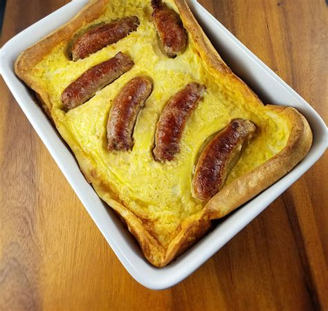 This is not toad in a hole.it is made with yorkshire pudding & sausages & is a very old english dish. Toad in a Hole Recipe - BlogChef