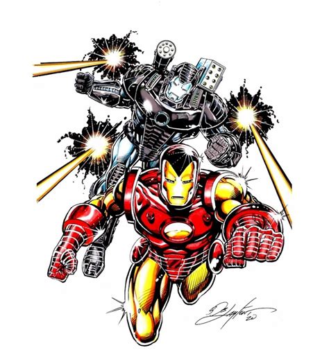 Bob Layton Iron Man And Warmachine Commission In Nik Bruss Gallery