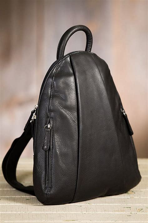 Teardrop Leather Backpack Purse Leather Backpack Leather Soft