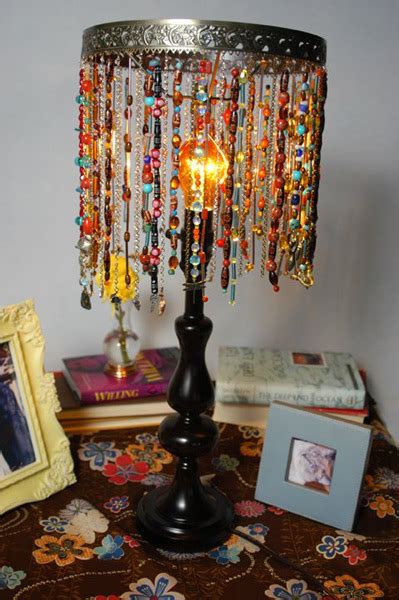 bohemian beaded lamp