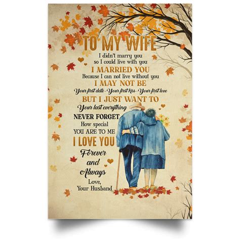 To My Wife Canvas | To My Wife I Didn't Marry You So I Could Live with You Framed Canvas | CubeBik