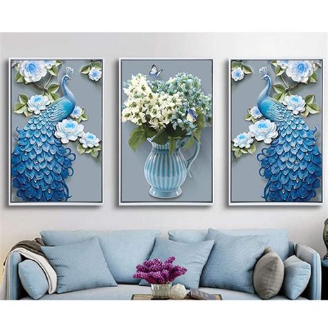 3 Piece Large Size Diamond Painting Kits For Adults 53x24full Drill