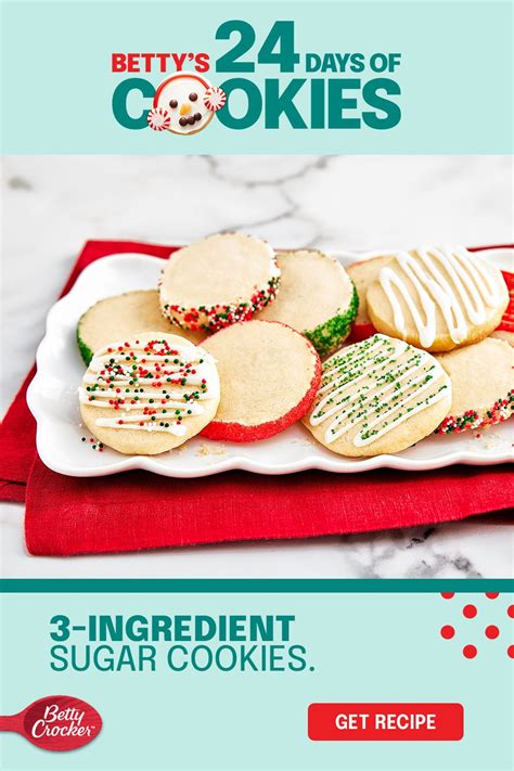 3 Ingredient Sugar Cookies Recipe Sugar Cookies Easy Sugar Cookies
