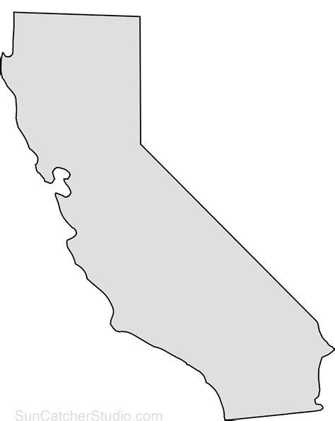 California Map Outline Png Shape State Stencil Clip California State