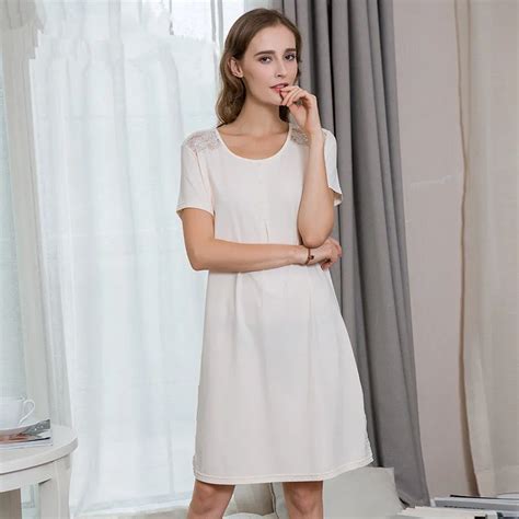 2018 Summer Women Comfortable Solid Nightdress Nightgown Sleepwear