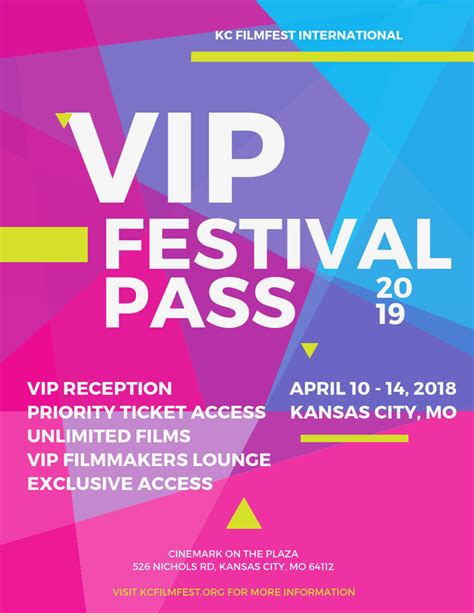 Vip Pass Kansas City Filmfest International
