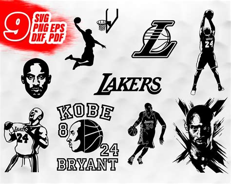 Basketball logo cut files for cricut or silhouette svg _dxf_png_jpg_pdf. Kobe Bryant SVG PNG | Black Mamba svg, pdf, eps files ...