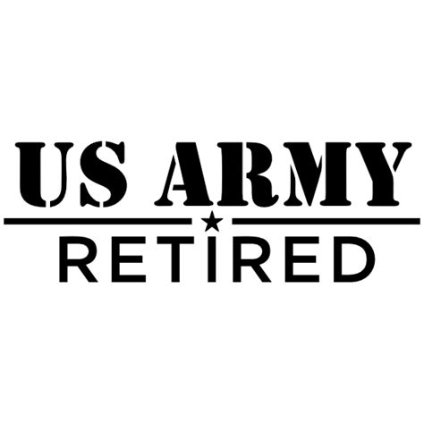 Retired U S Army Logo Sticker