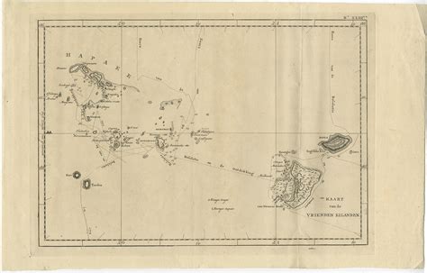 Antique Map Of The Friendly Islands By Cook 1803