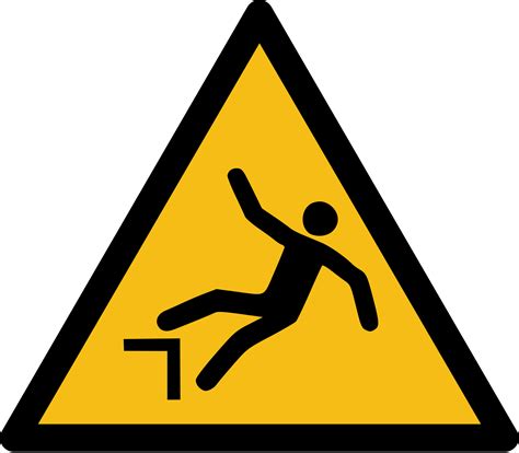 Drop Or Fall Hazard Warning Sign Iso 7010 Baden Consulting
