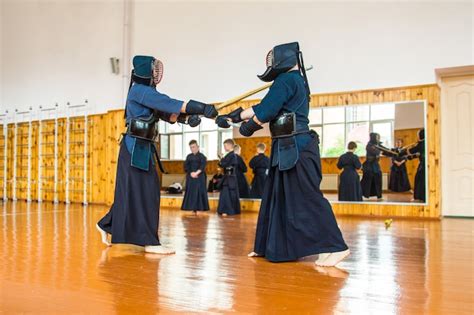 Premium Photo Fight With The Kendo Sword School