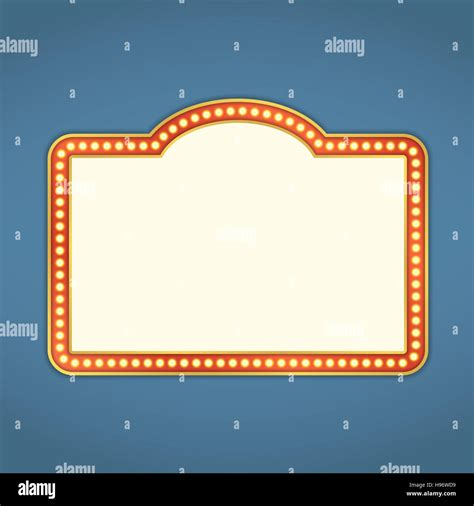 Blank Retro Banner With Lights Stock Photo Alamy