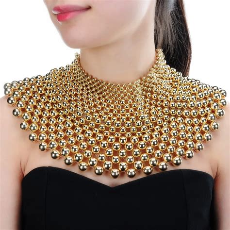 Buy 12 Colors Chunky Statement Necklace For Women Bib Collar Choker Pearl
