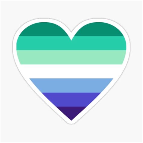Heart Shaped Gay Men Pride Flag Sticker By Bthingies Redbubble