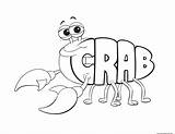 Crab Alphabet Coloring Print Worksheets Pages Printable Wordworld Worksheet Kids Word Sheets Sea Letter Templates Animal Disney Kindergarten Preschool Ant sketch template