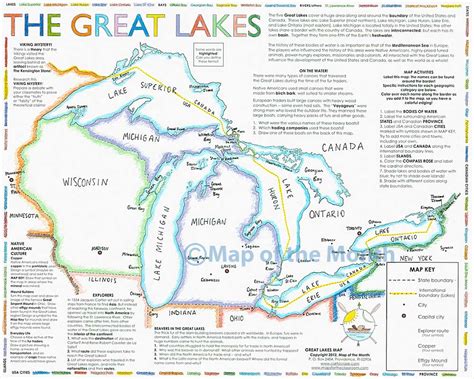 Great Lakes Map - Maps for the Classroom