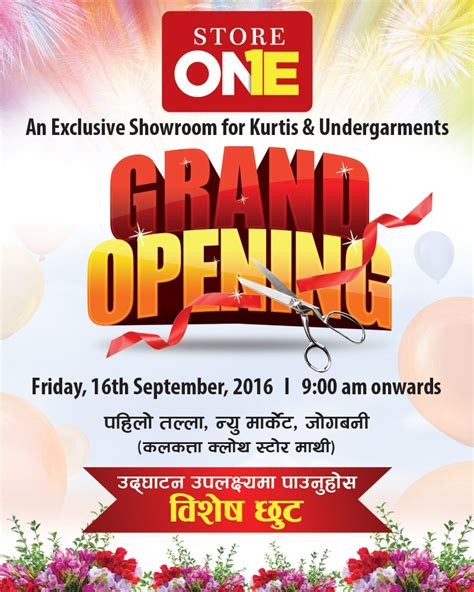 Store One Grand Opening Poster Design - InDesign Media Pvt. Ltd.