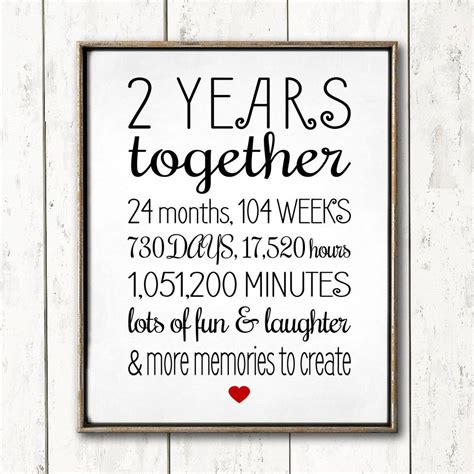 2 Year Anniversary Printable Cards