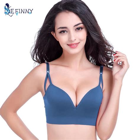 EFINNY Women Push Up Bra Shakeproof Fitness Bra Wireless Padded Brassiere Bra Girl Crop Top